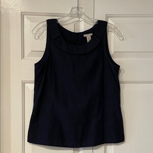 J. Crew Dark Blue Sleeveless Blouse